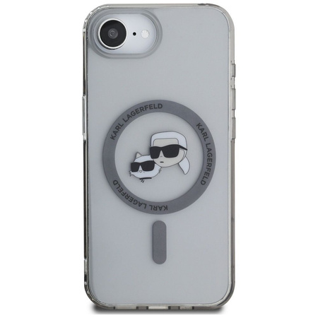 KARL LAGERFELD futerał do IPHONE 16e (SE 4 2025) kompatybilny z MagSafe KLHMPSE4HLSKCK (IML Metal KC Heads) czarny