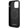AMG nakładka do iPhone 14 Pro Max 6,7" AMHMP14XOSDBK czarna hard case Leather Curved Lines MagSafe