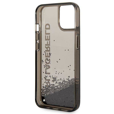 Karl Lagerfeld Liquid Glitter Translucent Elongated Logo Case – Etui iPhone 14 Plus (czarny)
