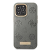 Guess Peony Logo Plate MagSafe - Etui iPhone 13 Pro Max (szary)