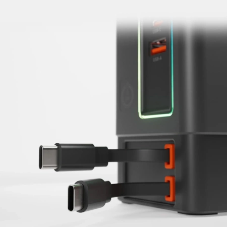 Stacja ładująca SBS Power Dock 6w1 z MagSafe, podstawką i kablami USB-C 65W – czarna