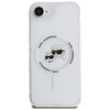KARL LAGERFELD futerał do IPHONE 16e (SE 4 2025) kompatybilny z MagSafe KLHMPSE4HLSKCH (IML Metal KC Heads) biały
