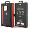 Ferrari Quilted Metal Logo-Hülle für iPhone 15 Pro Max – Schwarz