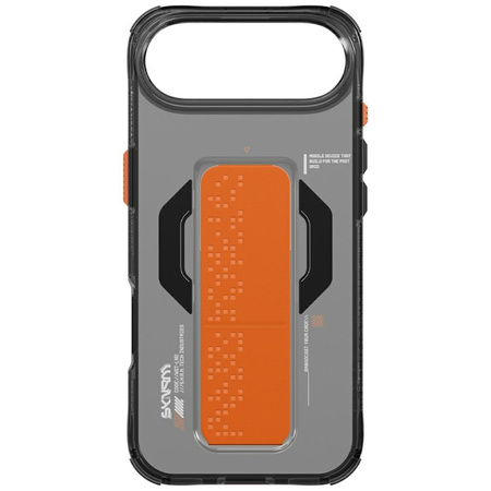 Etui Skinarma Haxa do iPhone Air         Magnetic Charging + Grip Stand grafitowy