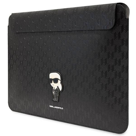 Karl Lagerfeld wsuwka KLCS16SAKHPKK 16” czarna Sleeve Mono Saffiano Ikonik