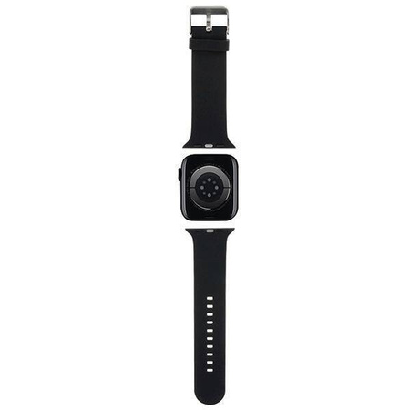 Pasek do APPLE WATCH 4 / 5 / 6 / 7 / 8 / SE (38 / 40 / 41 MM) Karl Lagerfeld Strap 3D Rubber Karl Head (KLAWMSLKNK) czarne