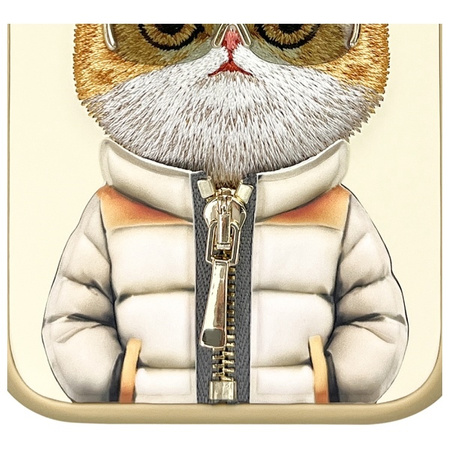 Nimmy etui iPhone 15 Pro 6.1" khaki  Cool&Cute 2.0 Cat