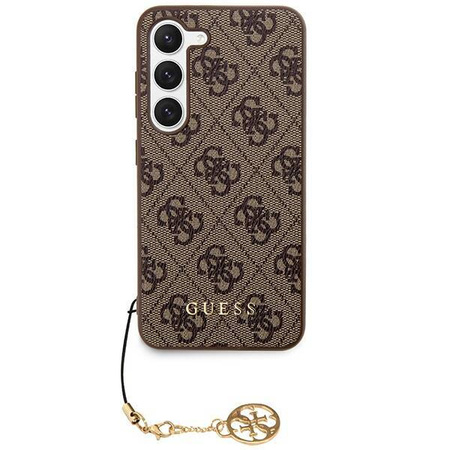 Oryginalne Etui GUESS hardcase 4G Charms Collection GUHCSA35GF4GBR do Samsung Galaxy A35 brązowy