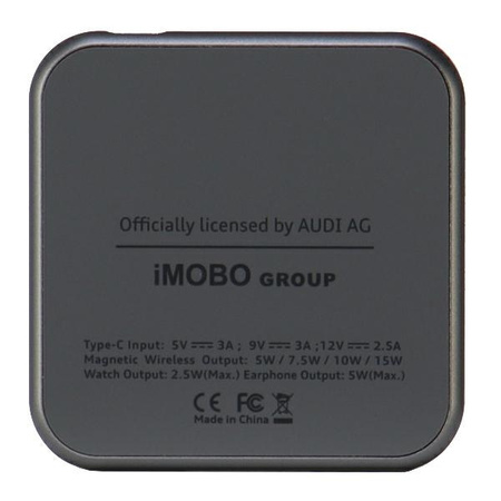 Audi składana ład. indukcyjna 3w1 szary/grey Big Logo AU-MWC3IN1-GT/D1-GY