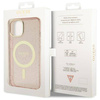 Guess GUHMP14MHCMCGP iPhone 14 Plus 6.7" pink/pink Hardcase Glitter Gold MagSafe