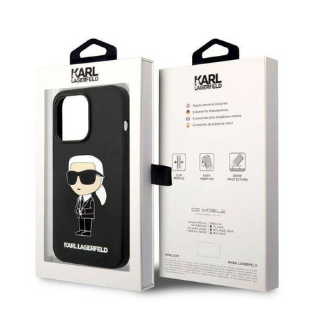 Karl Lagerfeld Silicone NFT Ikonik - Etui iPhone 14 Pro (czarny)