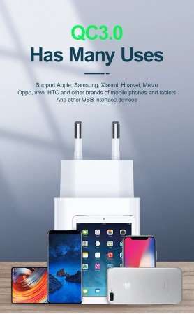 JELLICO ładowarka sieciowa C7 22.5W 1xUSB QC3.0 Biały