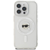 Karl Lagerfeld nakładka do iPhone 16 Pro 6,3&quot; KLHMP16LHLSKIH biała Hardcase IML Metal Karl Head MagSafe