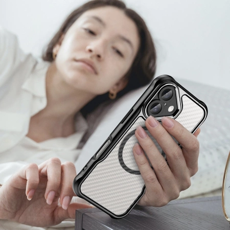 Leading Series MagSafe Silicone Case for iPhone 16 - Black