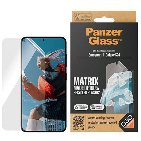 PanzerGlass szkło hartowane Ultra-Wide Fit D30 z aplikatorem do Samsung Galaxy S24