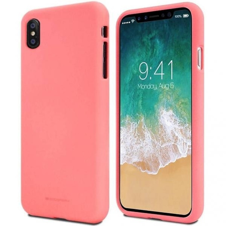 Etui IPHONE 14 PRO Matowy Silikon Mercury Soft Jelly jasny róż