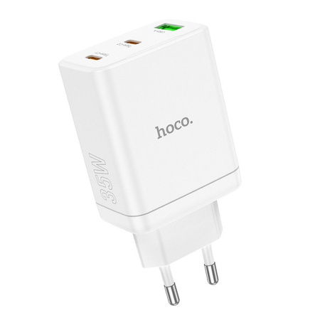 HOCO ładowarka sieciowa 2 x Typ C + USB A QC PD 35W N33 biała