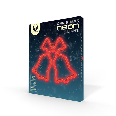 Neon LED CHRISTMAS DZWONKI czerwone FLNE17 Forever Light