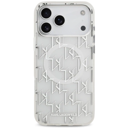 Karl Lagerfeld IML KL Monogram MagSafe Case for iPhone 17 Pro Max - White