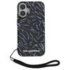 Karl Lagerfeld nakładka do iPhone 16 6,1" KLHCP16SHZBPKCCU fioletowa Hardcase Zebra With Cord