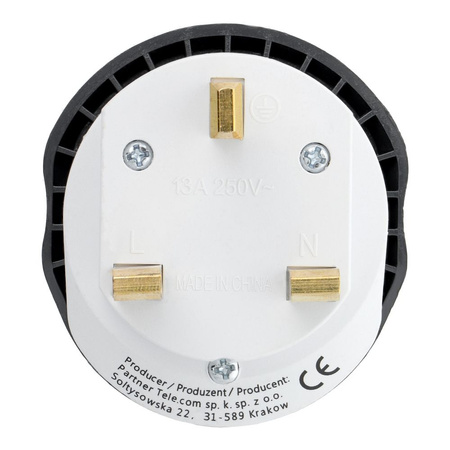 BLUE STAR Adapter podróżny GO TO Europe (Type E) 16A biały