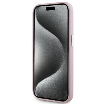 Original Case IPHONE 15 PRO MAX Karl Lagerfeld Hardcase FW Metal Plate MagSafe (KLHMP15XPGMSRPP) pink