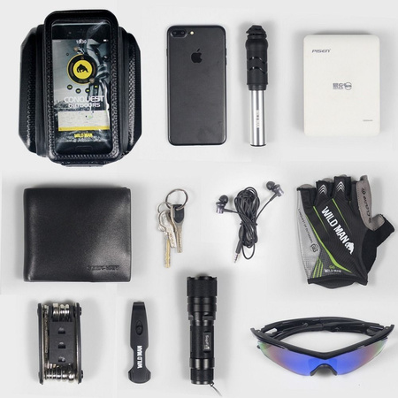 Uchwyt rowerowy / torba z pokrowcem na ramę na zamek WILDMAN E6S 1,2L 4" - 7"