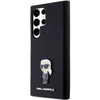 Oryginalne Etui KARL LAGERFELD hardcase Silicone Ikonik Metal Pin KLHCS24LSMHKNPK do Samsung Galaxy S24 Ultra czarny