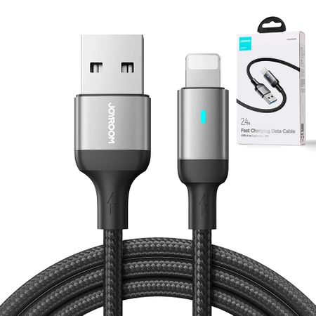Joyroom kabel USB - Lightning 2.4A A10 Series 3 m czarny (S-UL012A10)