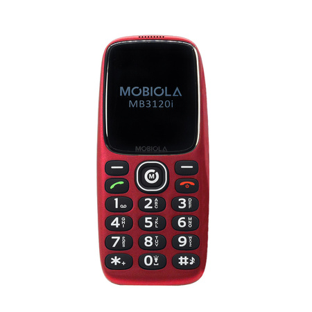 TELEFON GSM MOBIOLA DLA SENIORA MB3120i  2G CZERWONY