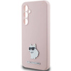 Karl Lagerfeld Silicone Choupette Metal Pin case for Samsung Galaxy S23 FE - pink