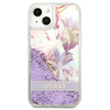 Guess GUHCP13SLFLSU iPhone 13 mini 5,4 "violett / lila Hardcase Flower Liquid Glitter
