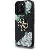 Guess Grained Roses Big 4G Logo iPhone 16 Pro Hülle - Schwarz