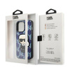 Original Handyhülle IPHONE 13 PRO Karl Lagerfeld Hardcase Monogram Ikonik Patch blau