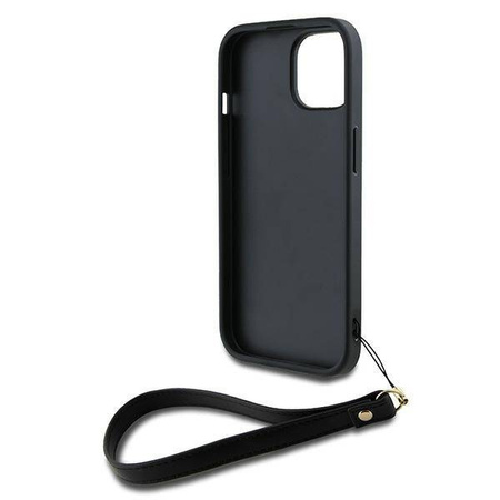 DKNY DKHCP15MPBSWSK iPhone 15 Plus 6.7" czarny/black hardcase Wrist Strap Stock Logo