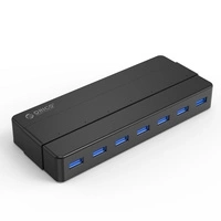 HUB 7-portowy USB-A 3.0 - czarny