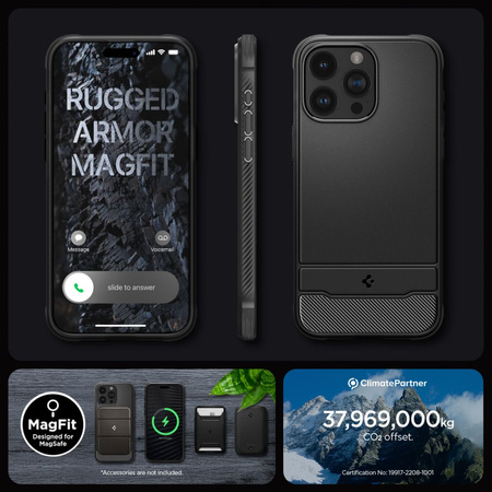 Spigen RUGGED ARMOR MAG MAGSAFE IPHONE 15 PRO MAX MATTSCHWARZ