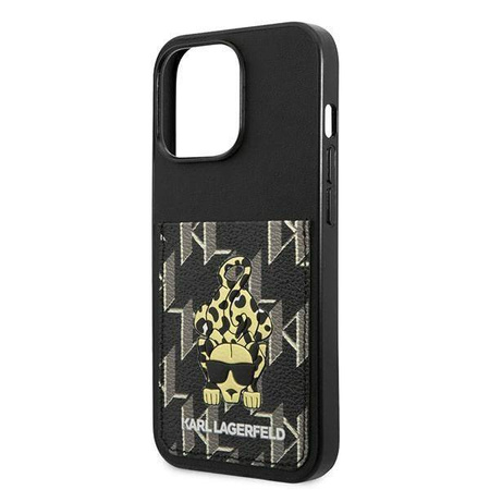 Schutzhülle IPHONE 13 PRO Karl Lagerfeld Hardcase Karlimals Cardslot (KLHCP13LCANCNK) schwarz
