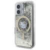 Original Handyhülle IPHONE 16 Hello Kitty Hardcase Liquid Glitter Fever MagSafe (HKHMP16SLGDIK) Schwarz und Golden