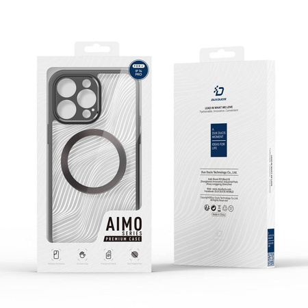 Pancerne etui iPhone 14 Pro kompatybilne z MagSafe Dux Ducis Aimo Mag - czarne