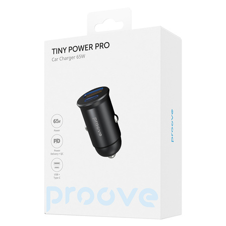 Proove Ładowarka Samochodowa Tiny Power Pro 65W (Type-C + USB) czarna