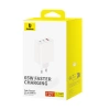 Baseus Cube Pro 65W GaN-Ladegerät 2x USB-C USB-A - Weiß