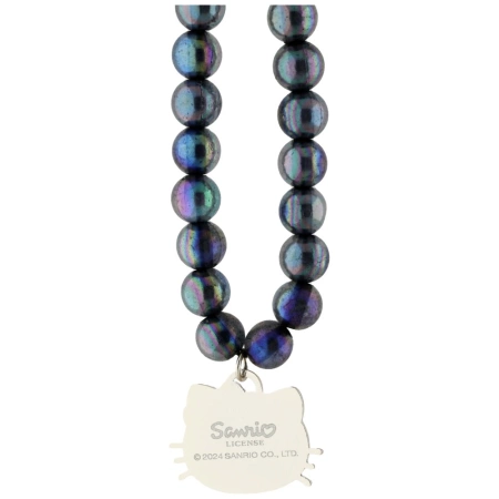 Hello Kitty Perlen Kitty Kopfhörer Handyanhänger - Schwarz