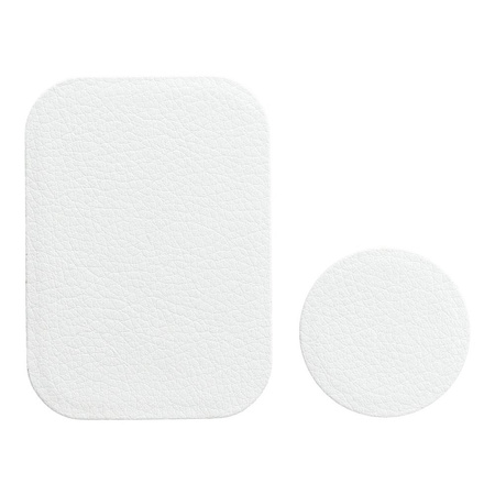 Blaszki do Uchwytu Magnetycznego Skórzane Eko Skóra białe