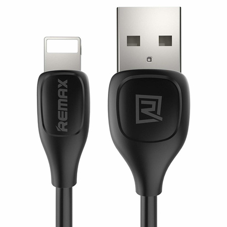 Remax Lesu Pro kabel przewód USB - Lightning 480 Mbps 2,1 A 1 m czarny (RC-160i black)