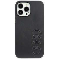 Audi Kunstleder iPhone 13 Pro Max 6,7" schwarz/schwarz Hardcase AU-TPUPPCIP13PM-TT/D1-BK