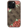 Original Case IPHONE 16 PRO Guess Hardcase 4G Flowers Print MagSafe (GUHMP16LP4ROPEMCW) brown