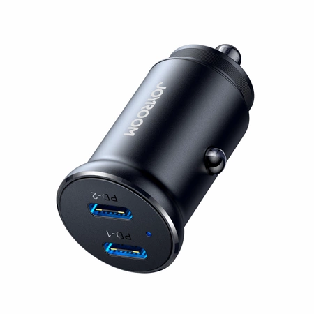 Joyroom JR-CCN06 30W 2x USB-C Mini-Autoladegerät Metall - Schwarz