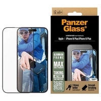 PanzerGlass Displayschutzfolie Aluminiumrahmen iPhone 16 Plus 6,7" Ultra-Wide Fit 2851