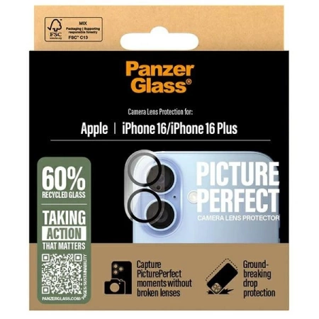 Szkło hartowane PanzerGlass PicturePerfect Lens Protector na aparat do iPhone 16 / 16 Plus